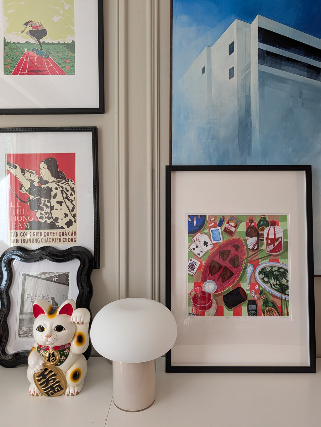 Roast quail and Moutai - Print